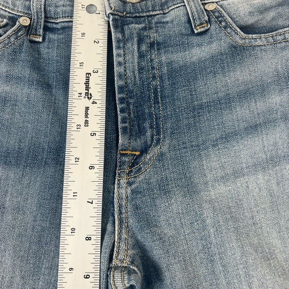 7 for all Mankind Cropped Boot cut Jeans Size 27 frayed edge - Picture 7 of 8